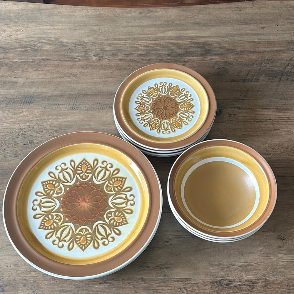 🔥🔥Set of 10 pcs ELECTRA CASUAL CERAMIC STONEWARE MAJESTIC 9600 PLATES and bowl